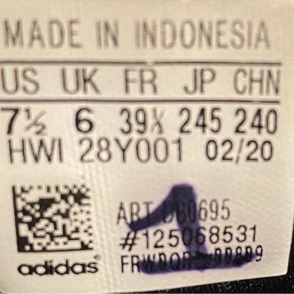 7.5 White Adidas Cloudfoam - Picture 4 of 4